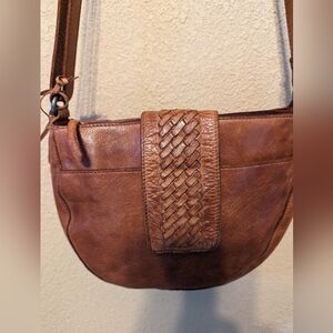 Vilenca Holland Crossbody Leather Cognac Bag
